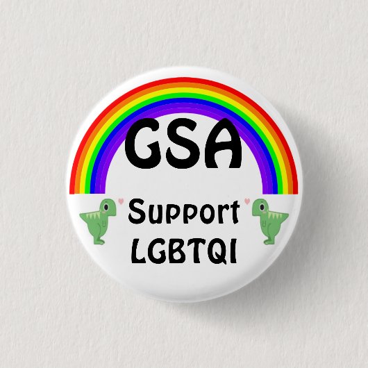 GSA Support LGBTQI Ronde Button 3,2 Cm (Voorkant)