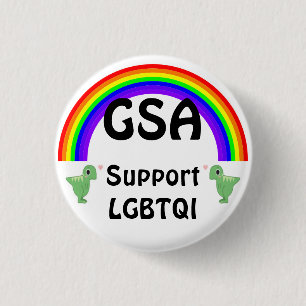 GSA Support LGBTQI Ronde Button 3,2 Cm