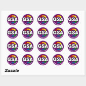 GSA ToonB Ronde Donkere Sticker (Vel)