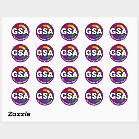 GSA ToonB Ronde Donkere Sticker (Vel)