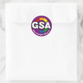GSA ToonB Ronde Donkere Sticker (Tas)
