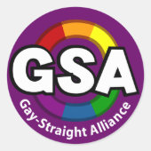 GSA ToonB Ronde Donkere Sticker (Voorkant)