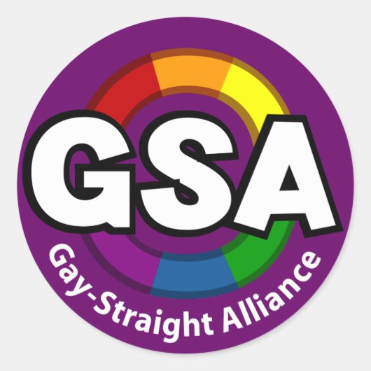 GSA ToonB Ronde Donkere Sticker (Voorkant)