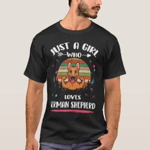 GSD038 - Gewoon een meisje dat van de Duitse herde T-shirt