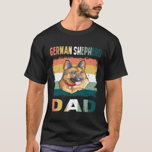 GSD070 - German Shepherd Dad T-shirt (Voorkant)