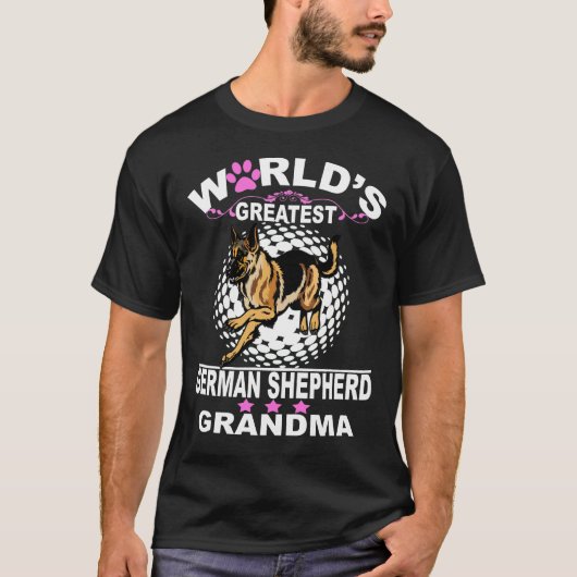 GSD072 - De grootste Duitse herder ter wereld T-shirt (Voorkant)