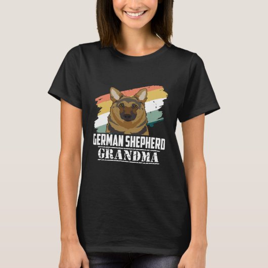 GSD116 - German Shepherd Grandma T-shirt (Voorkant)