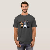 GSD Black White en Tan T-shirt (Voorkant volledig)