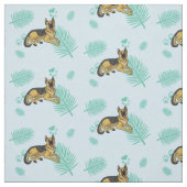 gsd blue palms stof (Swatch)