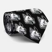 GSD German Shepherd over zwarte Stropdas (Opgerold)