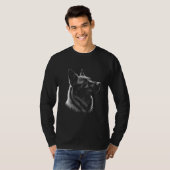 GSD Head Long Sleeve Black T-Shirt (Voorkant volledig)