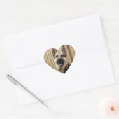 GSD Head Shot Hart Sticker (Envelop)