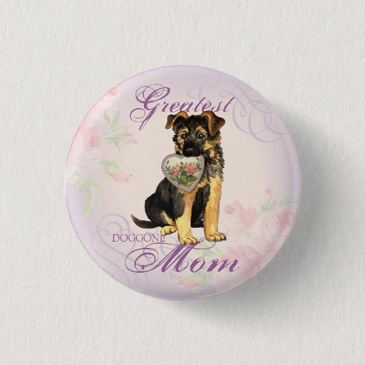GSD Heart Ma Ronde Button 3,2 Cm (Voorkant)