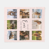 GSD-hond Moeder Moeder blozend roze fotocollage Fleece Deken (Voorkant (Horizontaal))