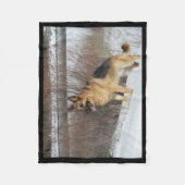 GSD in wintersneeuw Fleece Deken (Voorkant)