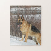 GSD in wintersneeuw Legpuzzel (Verticaal)