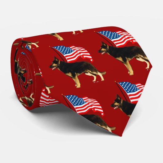 GSD met vlag-stropdas Stropdas (Opgerold)