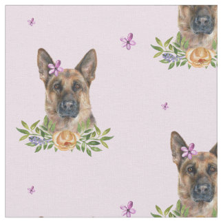 GSD roze floraal Stof