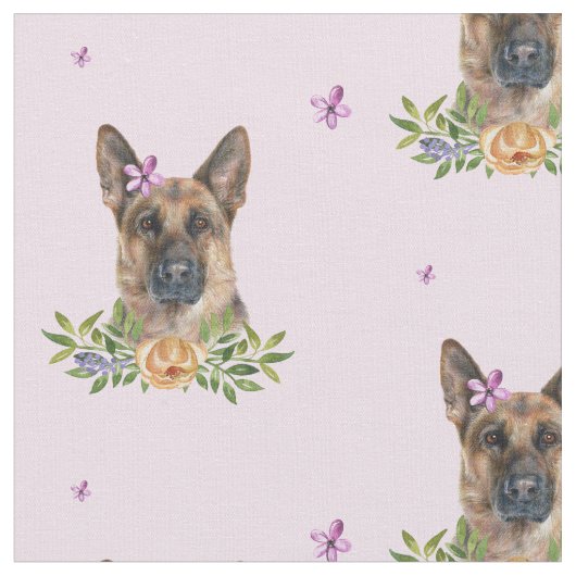 GSD roze floraal Stof (Close Up)