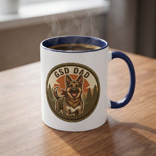 GSD Vader koffiemok   Duitse Herders Vader Cadeau  Mok