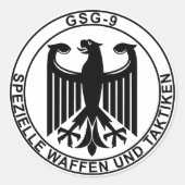 GSG-9 RONDE STICKER (Voorkant)