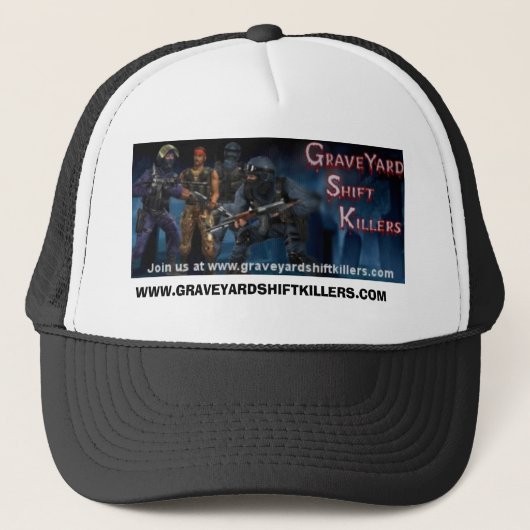 gsklogo, WWW.GRAVEYARDSHIFTKILLERS.COM Trucker Pet (Voorkant)