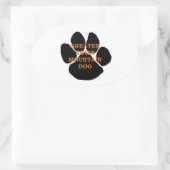 gsmd naam paw ovale sticker (Tas)