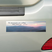 GSMNP Sunset: Bergen bellen/J Muir Bumpersticker (Op auto)