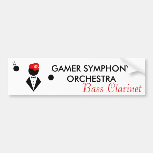 GSO Bass Clarinet Bumpersticker (Voorkant)