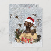 Gsp ,Dog Kerstmas Briefkaart (Voorkant / Achterkant)