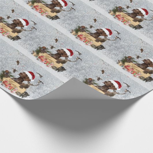 Gsp ,Dog Kerstmas Cadeaupapier (Hoek)