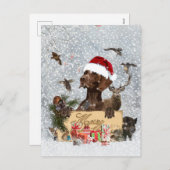 Gsp ,Dog Kerstmas Feestdagenkaart (Voorkant / Achterkant)