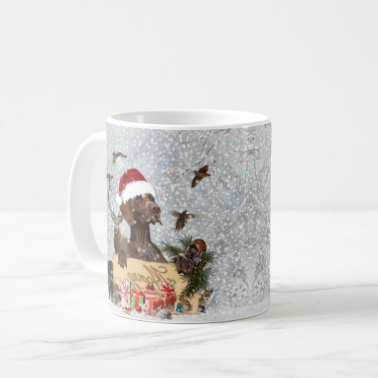 Gsp ,Dog Kerstmas Koffiemok (Voorkant links)