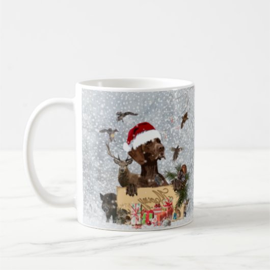 Gsp ,Dog Kerstmas Koffiemok (Links)