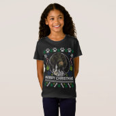 GSP Duits Kortharige Pointer Merry Christmas Ugl T-shirt (Voorkant volledig)