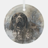 GSP, Duitse kortharige aanwijzer Glas Ornament (Voorkant)