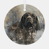 GSP, Duitse kortharige aanwijzer Glas Ornament (Achterkant)