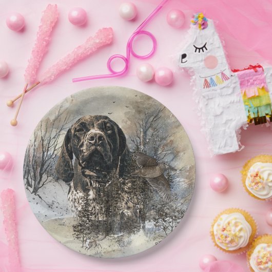 GSP, Duitse kortharige aanwijzer Papieren Bordje (Feest)