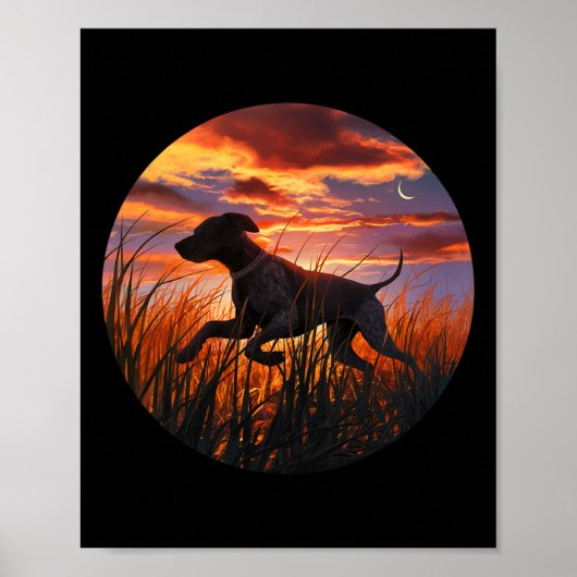 GSP Duitse kortharige pointer GSP jachthonden Poster (Voorkant)