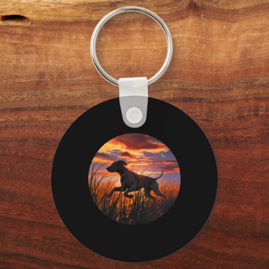 GSP Duitse kortharige pointer GSP jachthonden Sleutelhanger (Voorkant)