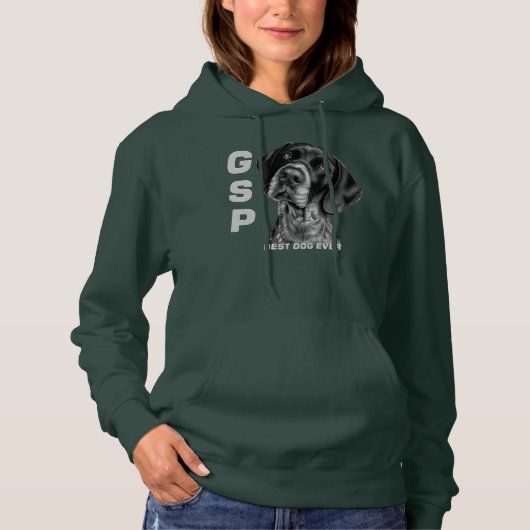 GSP German Short Hazard Pointer Dog Mam Pap Best Hoodie (Voorkant)