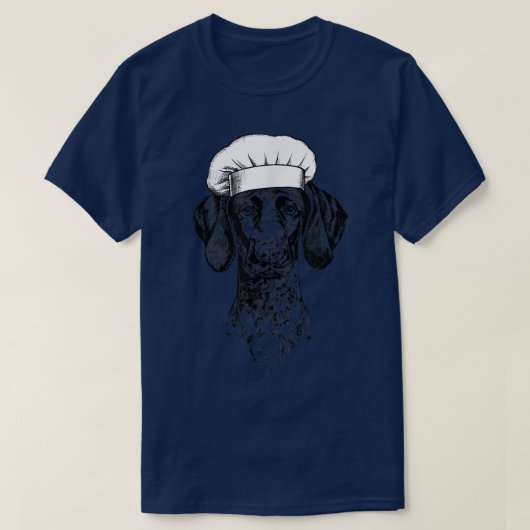 GSP German Shorthaired Pointer Dog Cook Chef Funny T-shirt (Design voorkant)