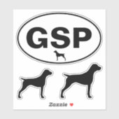GSP German Shorthaired Pointer Vinyl Sticker Set (Vel)