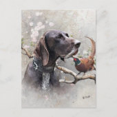 GSP Hunting Art – Precision, Passion, and Pheasant Briefkaart (Voorkant)