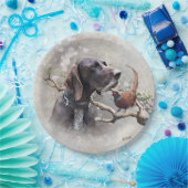 GSP Hunting Art – Precision, Passion, and Pheasant Papieren Bordje (Feest)