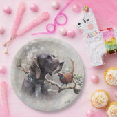 GSP Hunting Art – Precision, Passion, and Pheasant Papieren Bordje (Feest)