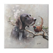 GSP Hunting Art – Precision, Passion, and Pheasant Tegeltje (Voorkant)
