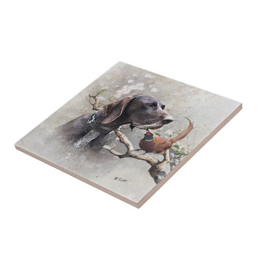 GSP Hunting Art – Precision, Passion, and Pheasant Tegeltje (Zijkant)