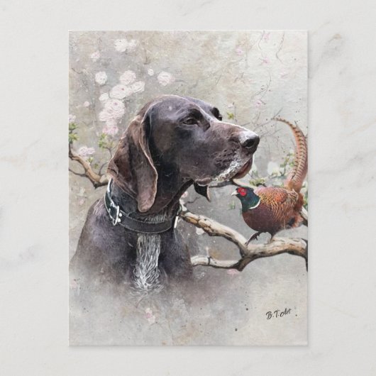 GSP Jachtkunst – Precisie, Passie en Fazant Briefkaart (Voorkant)
