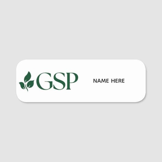 GSP Magnetische Achterkant Naamlabel Naamplaatje (Voorkant)